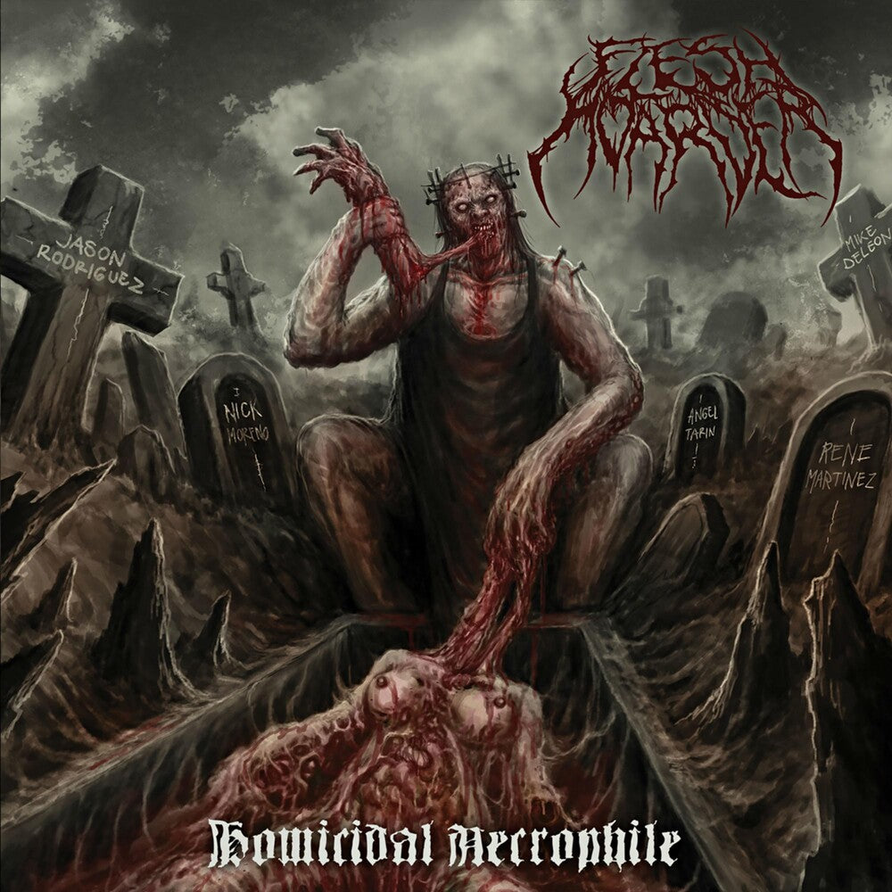 the album cover for Flesh Hoarder - Homicidal Necrophile