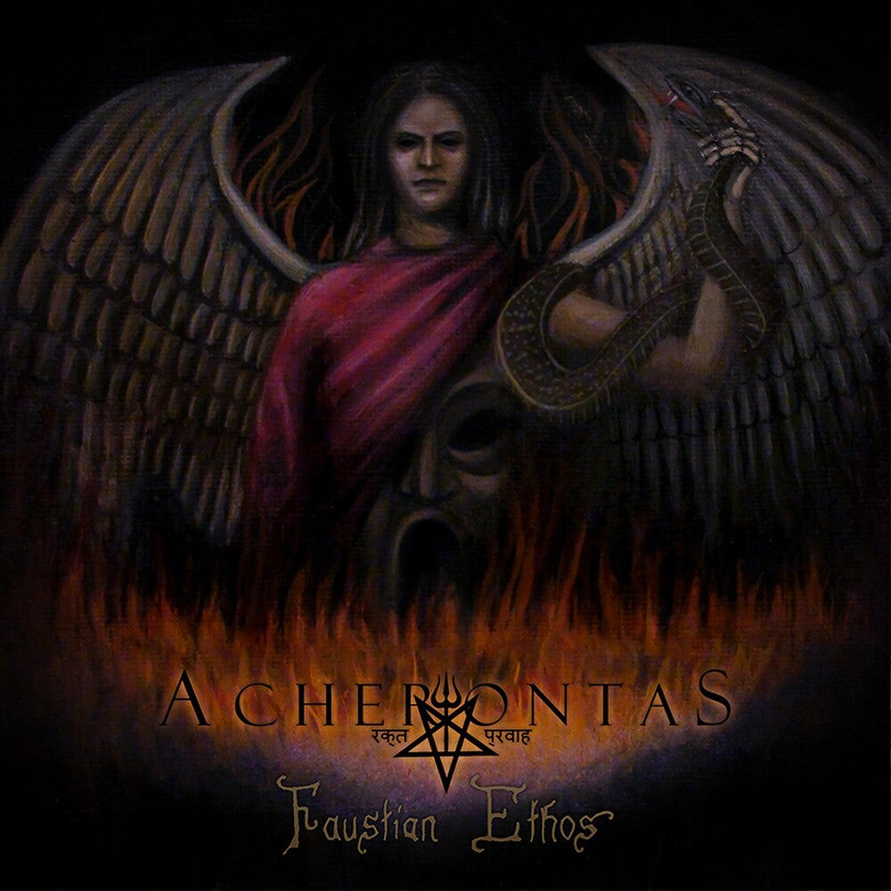 the album cover for Acherontas - Faustian Ethos