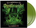 the album cover for Onslaught - Live At The Slaughterhouse (Green Vinyl) [Colored Vinyl]