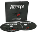 the album cover for Accept - Restless & Live
