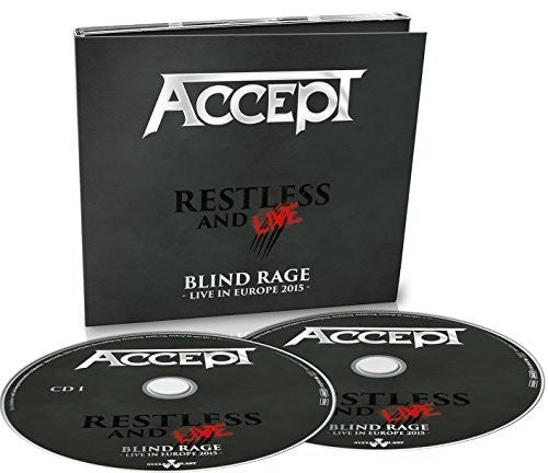 the album cover for Accept - Restless & Live