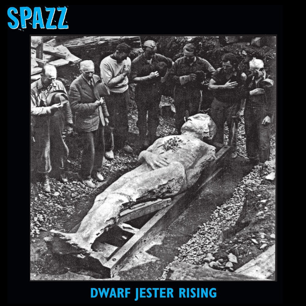 the album cover for Spazz - Dwarf Jester Rising