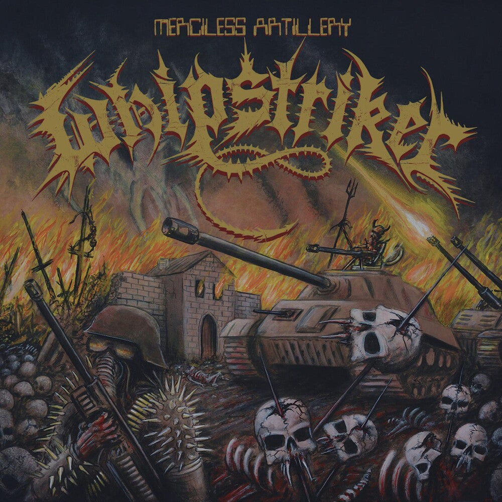 the album cover for Whipstriker - Merciless Artillery