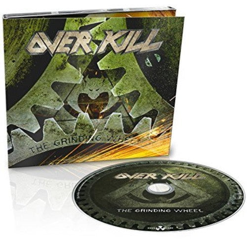 the album cover for Overkill - The Grinding Wheel
