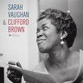 the album cover for Sarah Vaughan - Sarah Vaughan & Clifford Brown + 1 Bonus Track (Cover Photo By Jean-Pierre Leloir)