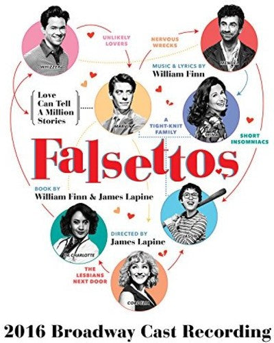 the album cover for Finn, William - Falsettos (2016 Broadway Cast Recording)