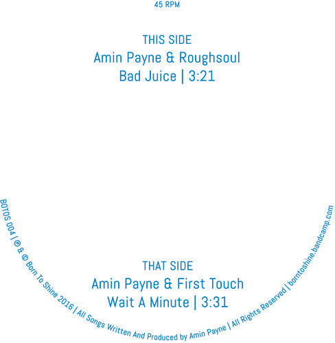 the album cover for Amin Payne - Bad Juice / Wait A Minute