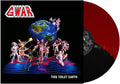 the album cover for GWAR - This Toilet Earth [Limited Edition Red & Black 50/50 Split Colored LP]