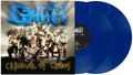 the album cover for GWAR - Carnival Of Chaos [Limited Edition Dark Blue with Light Blue Marbling LP]