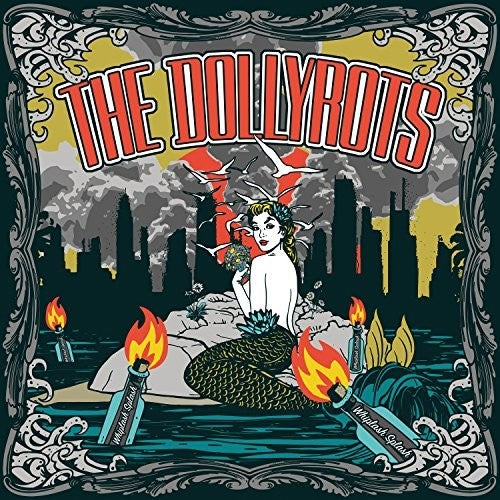 the album cover for The Dollyrots - Whiplash Splash