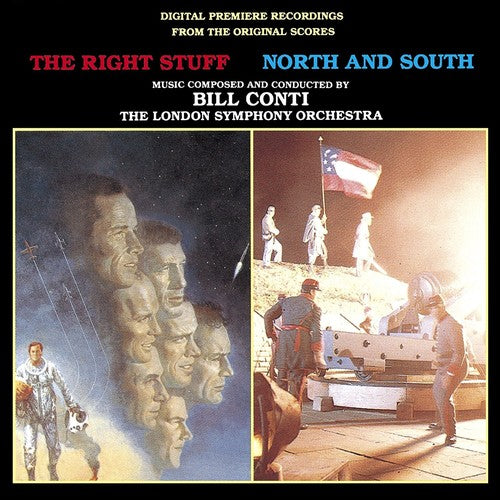 the album cover for Bill Conti - The Right Stuff / North and South (Original Scores)