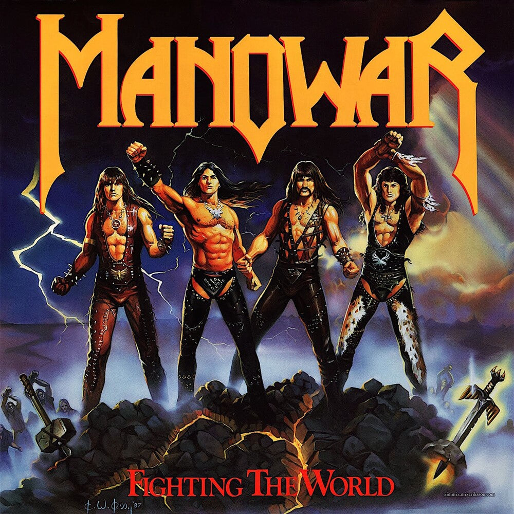the album cover for Manowar - Fighting The World