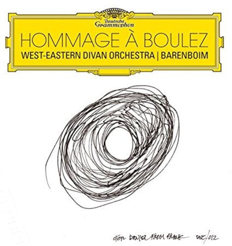 the album cover for Daniel Barenboim - Hommage a Boulez