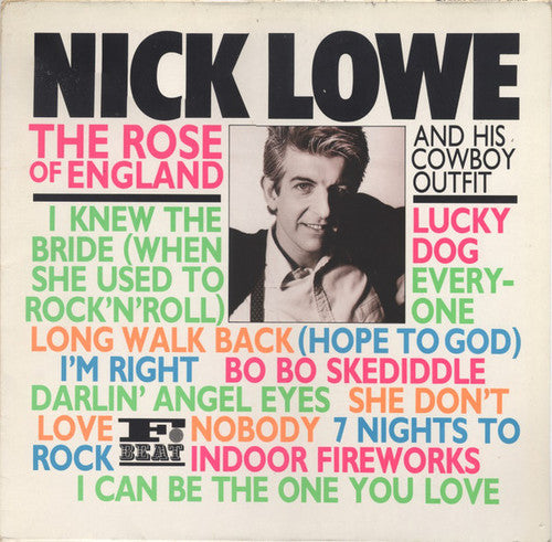 the album cover for Nick Lowe - Rose Of England