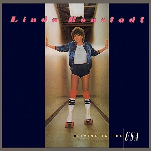 the album cover for Linda Ronstadt - Living In The U.S.A. [Limited Anniversary Edition Transparent Blue LP]