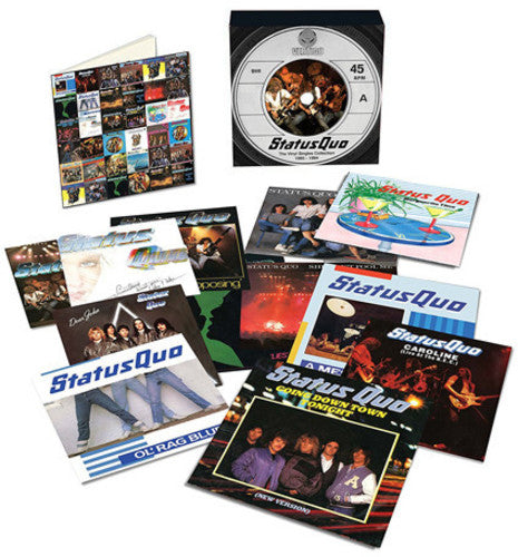 the album cover for Status Quo - The Vinyl Singles Collection 1980 - 1984 [Limited Edition 7 Inch Box Set]