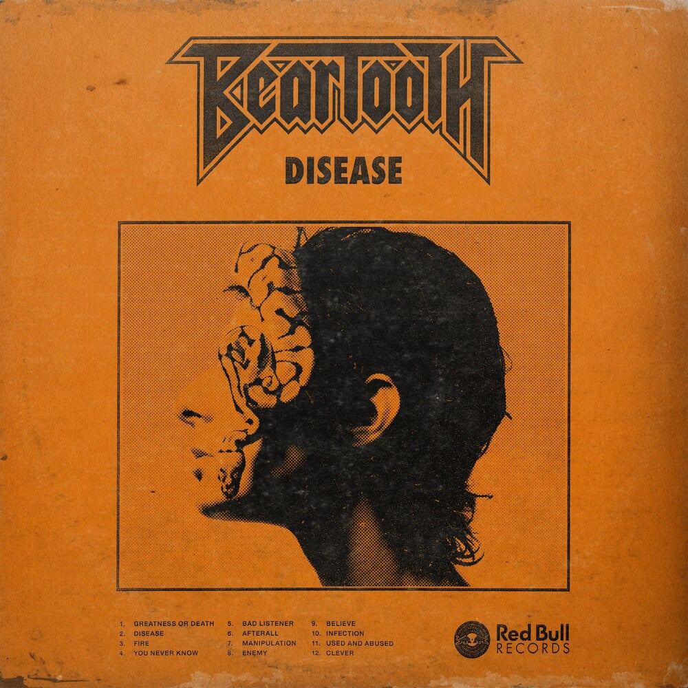 the album cover for Beartooth - Disease [Indie Exclusive Limited Edition Orange LP]