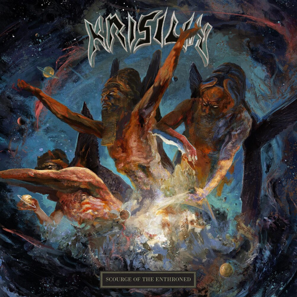 the album cover for Krisiun - Scourge Of The Enthroned