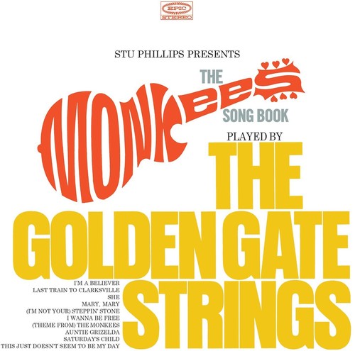 the album cover for Stu Phillips - Stu Phillips Presents: The Monkees Songbook Played By The Golden Gate Strings
