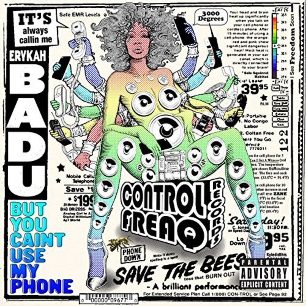 the album cover for Erykah Badu - But You Caint Use My Phone