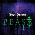 the album cover for DevilDriver - Beast (Green & Purple Swirl) ((rocktober 2018 Exclusive)