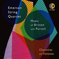 the album cover for Emerson String Quartet - Chaconnes & Fantasias: Music of Britten & Purcell