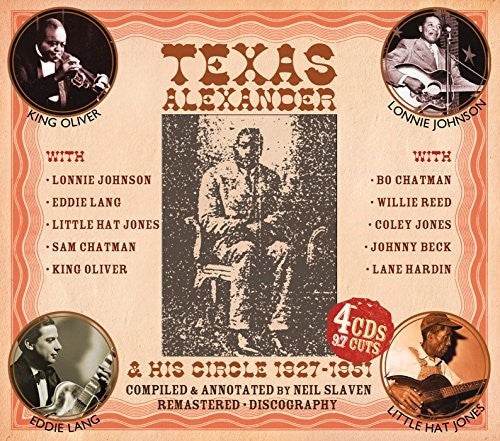 the album cover for Texas Alexander & His Circle - 1927-1951: Authentic Early Texas Country Blues