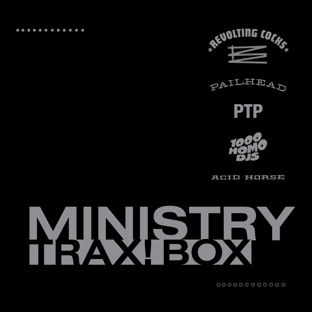 the album cover for Ministry - Trax! Box