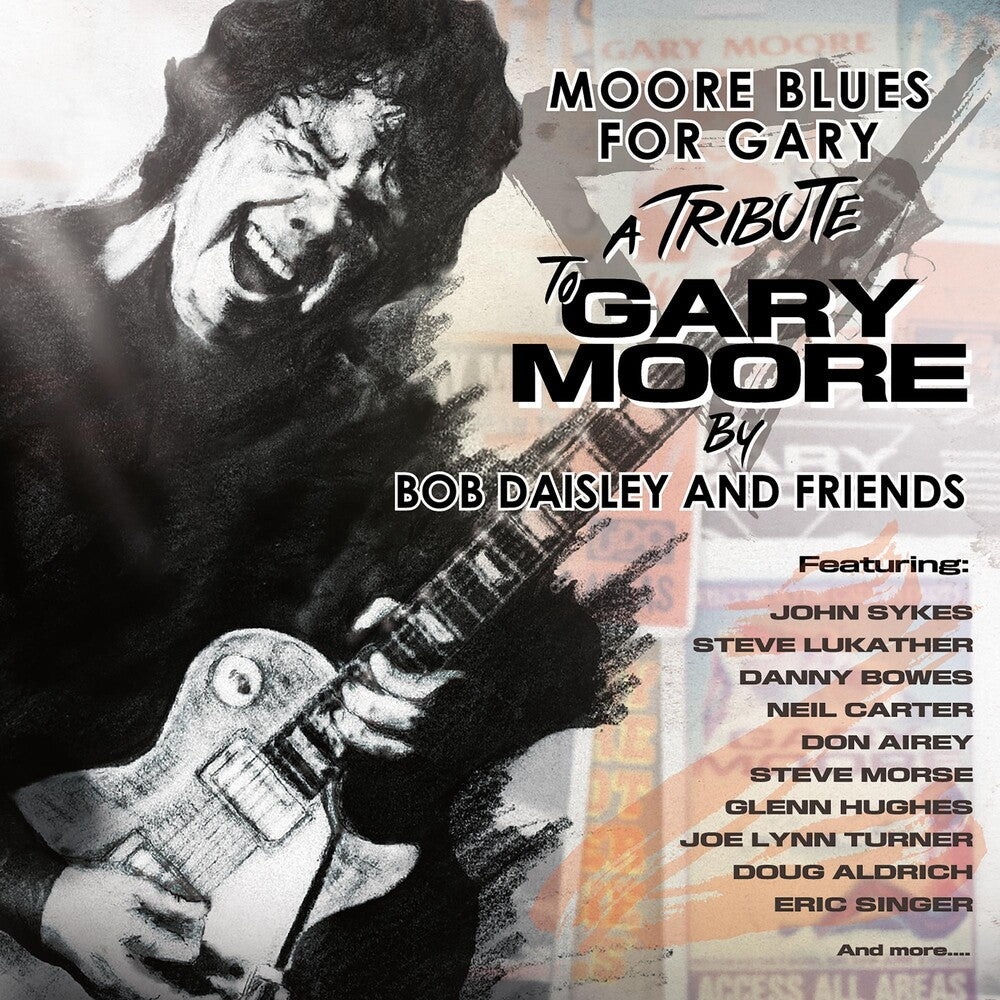 the album cover for Bob Daisley & Friends - Moore Blues For Gary