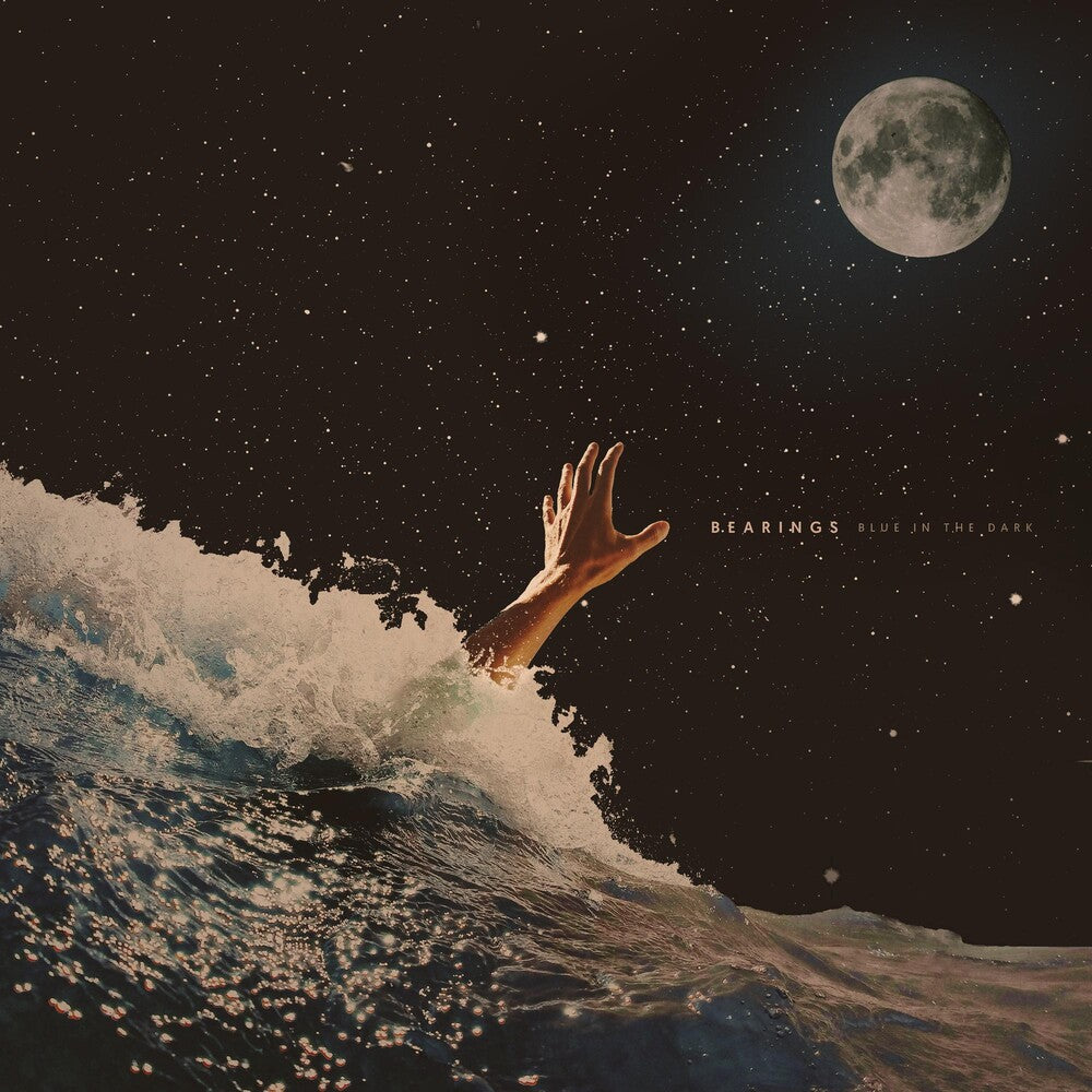 the album cover for Bearings - Blue In The Dark [Indie Exclusive Limited Edition Sea Blue & Gold LP]
