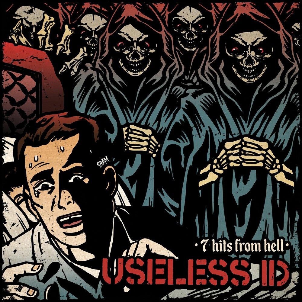the album cover for Useless Id - 7 Hits From Hell
