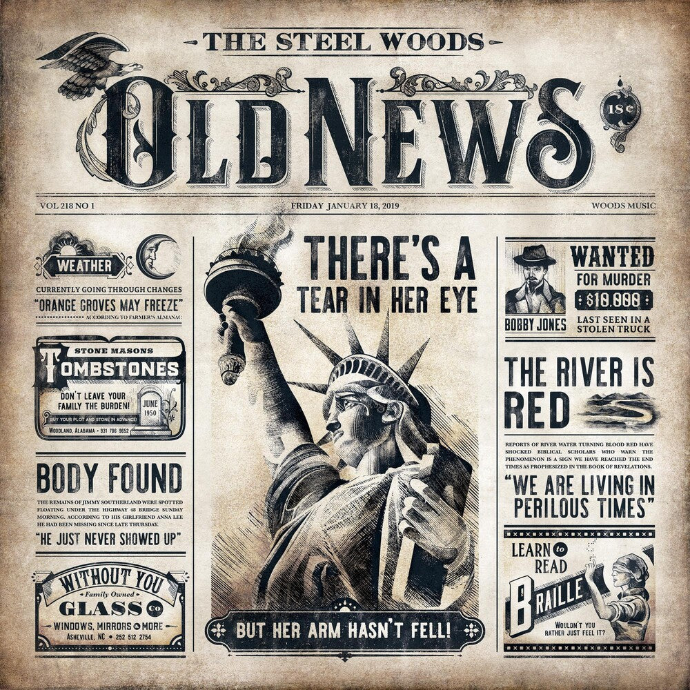 the album cover for The Steel Woods - Old News