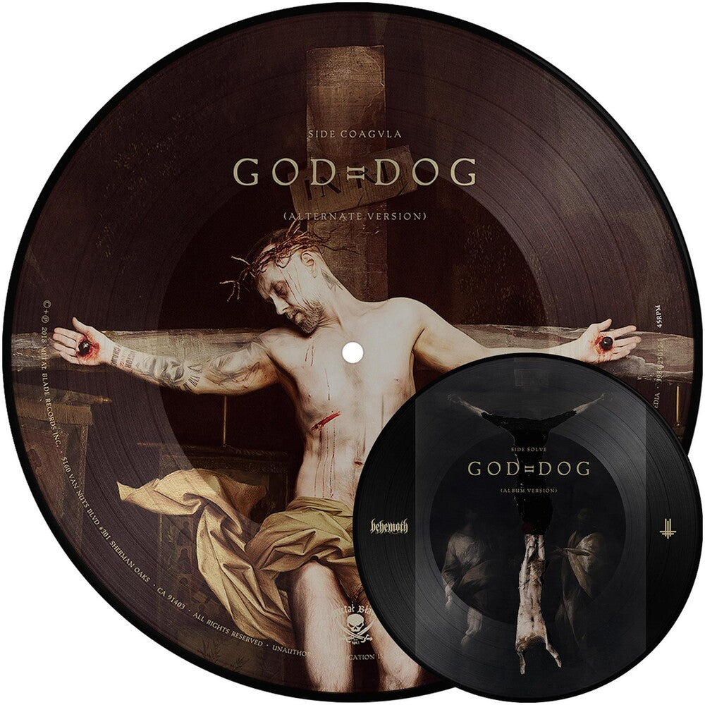 the album cover for Behemoth - God = Dog