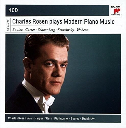 the album cover for Boulez / Carter / Schoenberg / Rosen - Charles Rosen plays Modern Piano Music