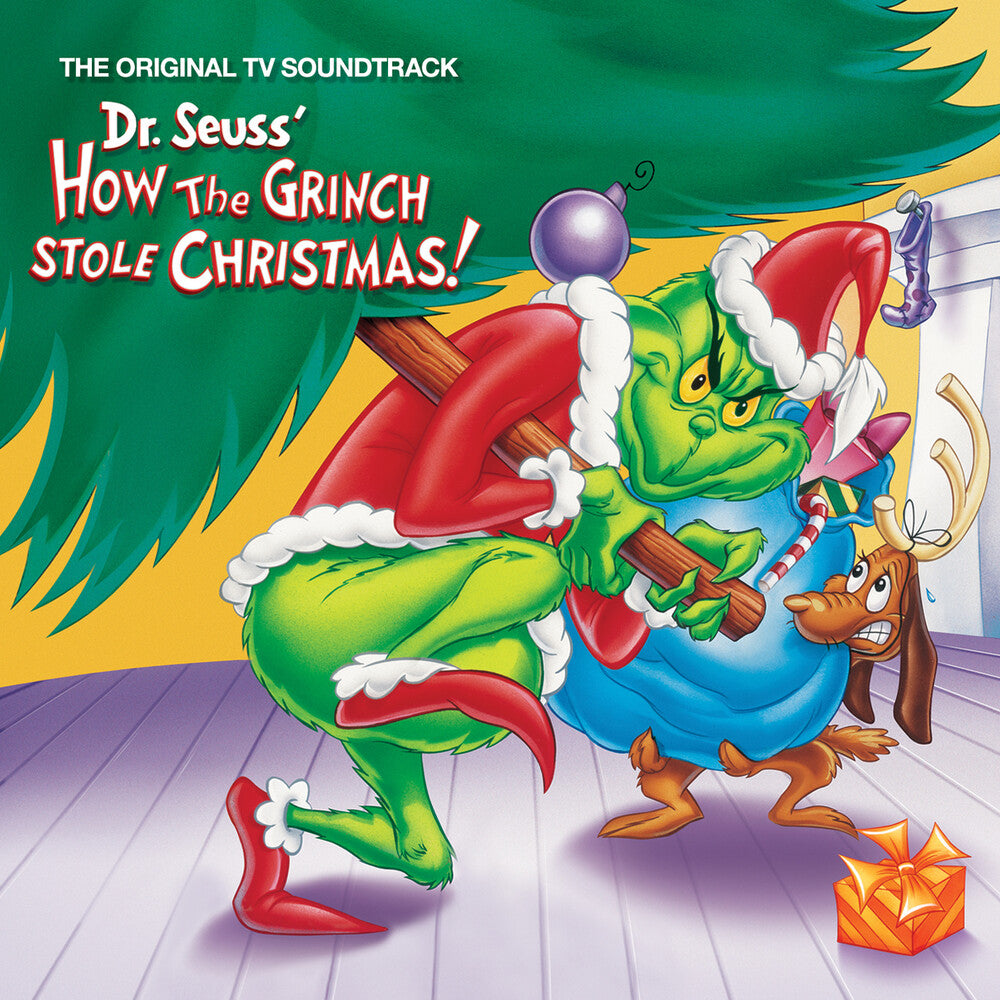 the album cover for Dr. Seuss' The Grinch - Dr. Seuss' How The Grinch Stole Christmas! [Green LP Soundtrack]