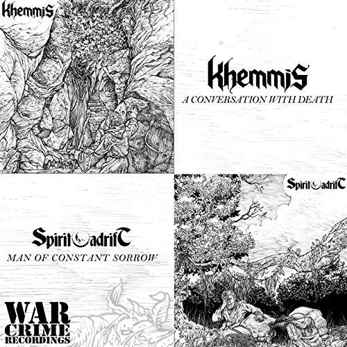 the album cover for Khemmis / Spirit Adrift - Fraught With Peril