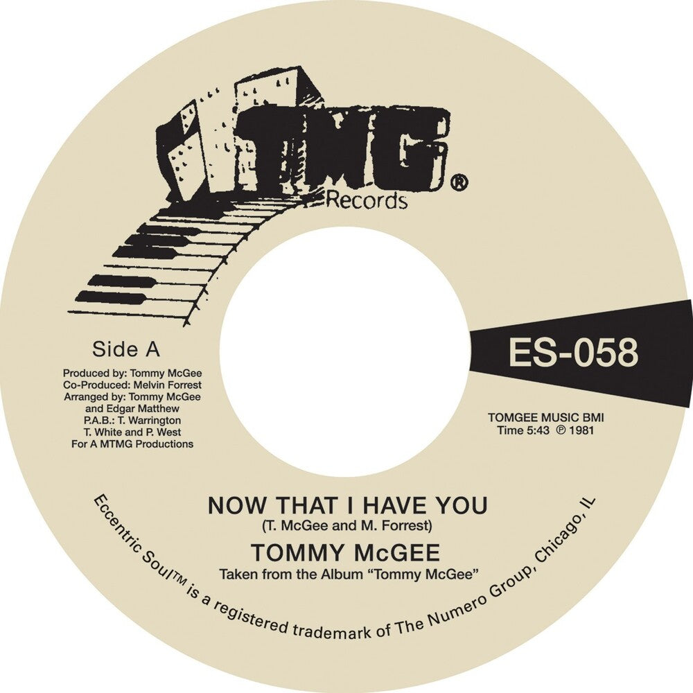 the album cover for Tommy McGee - Now That I Have You / Stay With Me (Uk)