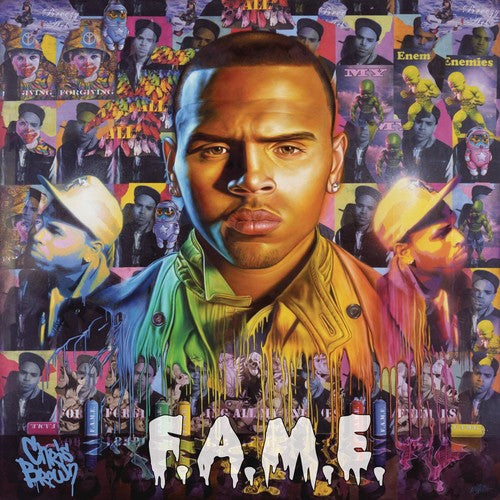 the album cover for Chris Brown - F.A.M.E.