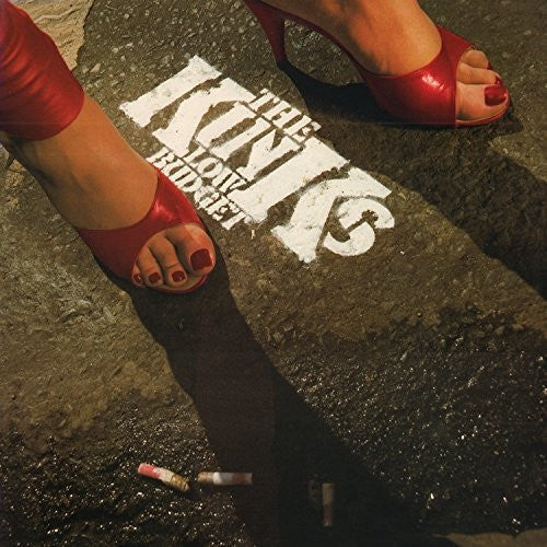 the album cover for The Kinks - Low Budget [Limited Edition Transparent Red LP]