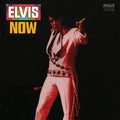 the album cover for Elvis Presley - Elvis Now [Limited Anniversary Edition Translucent Gold &amp; Red Swirl Audiophile LP]