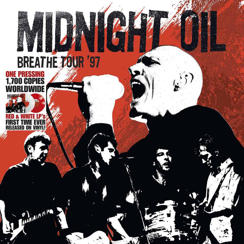 the album cover for Midnight Oil - Pleasure Island, Live [RSD 2019]
