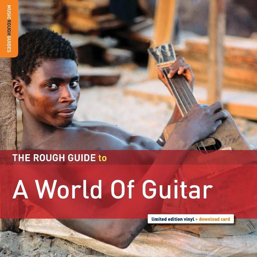 the album cover for Various Artists - Rough Guide To A World Of Guitar [RSD 2019]