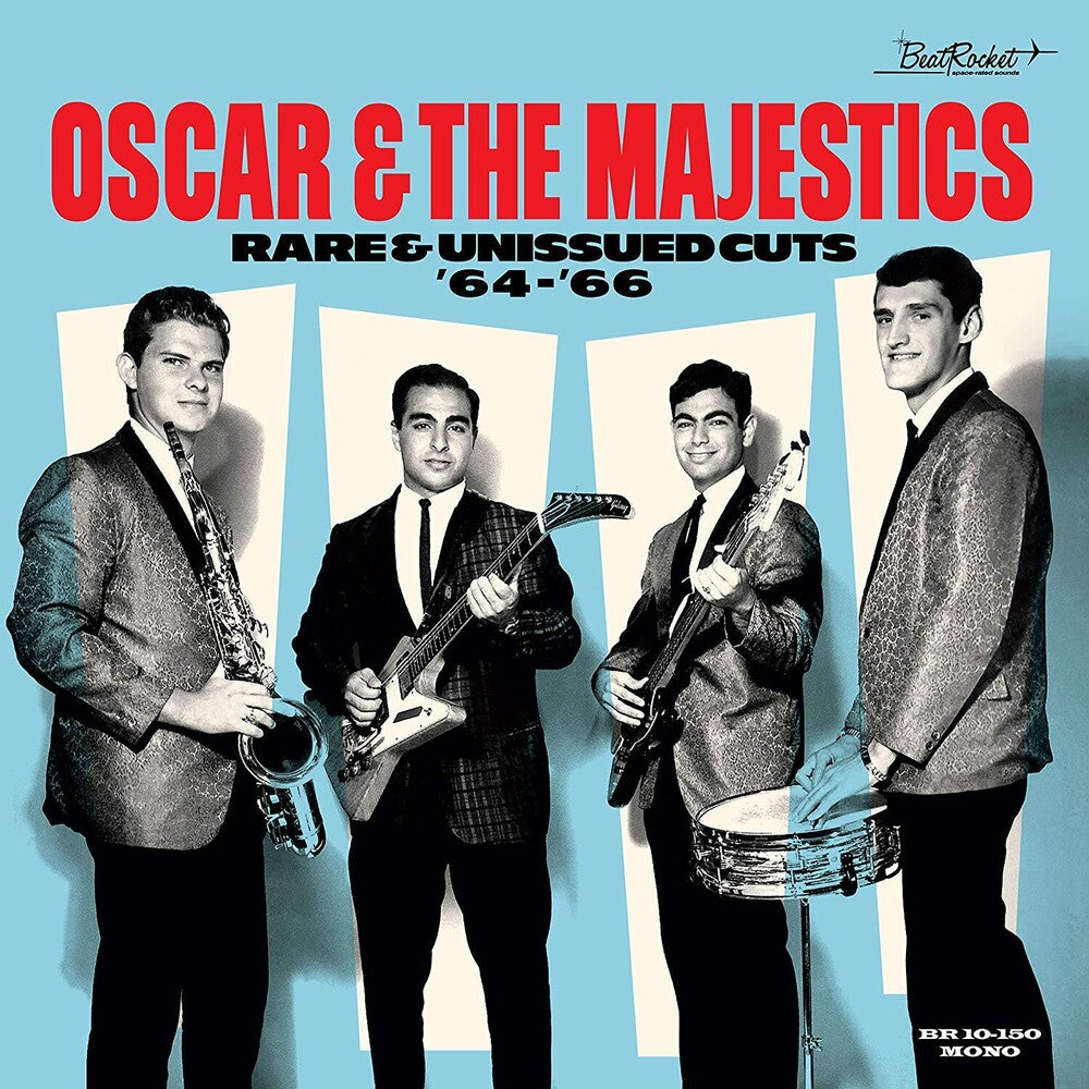 the album cover for Oscar & Majestics - Rare & Unissued Cuts '64-'66 (10in) [Colored Vinyl] (Red)