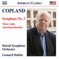 the album cover for LEONARD SLATKIN - Aaron Copland: Symphony 3, Three Latin American