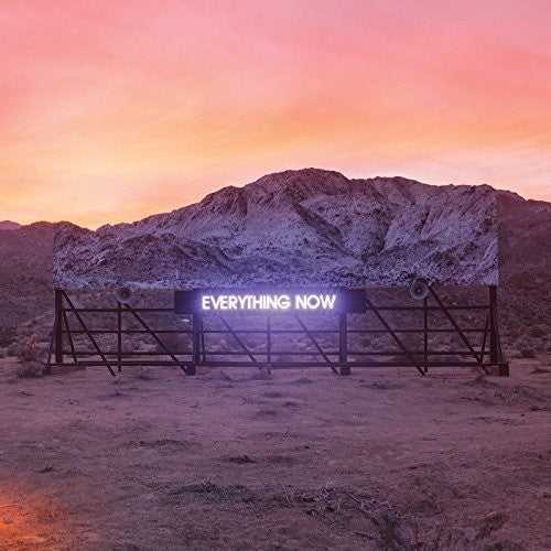 the album cover for Arcade Fire - Everything Now [Orange Vinyl] - Single
