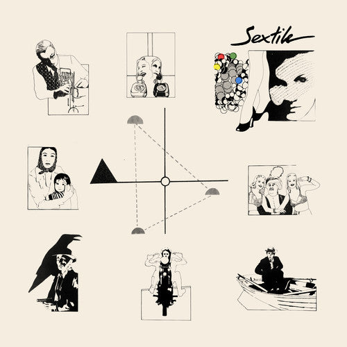 the album cover for Sextile - Albeit Living