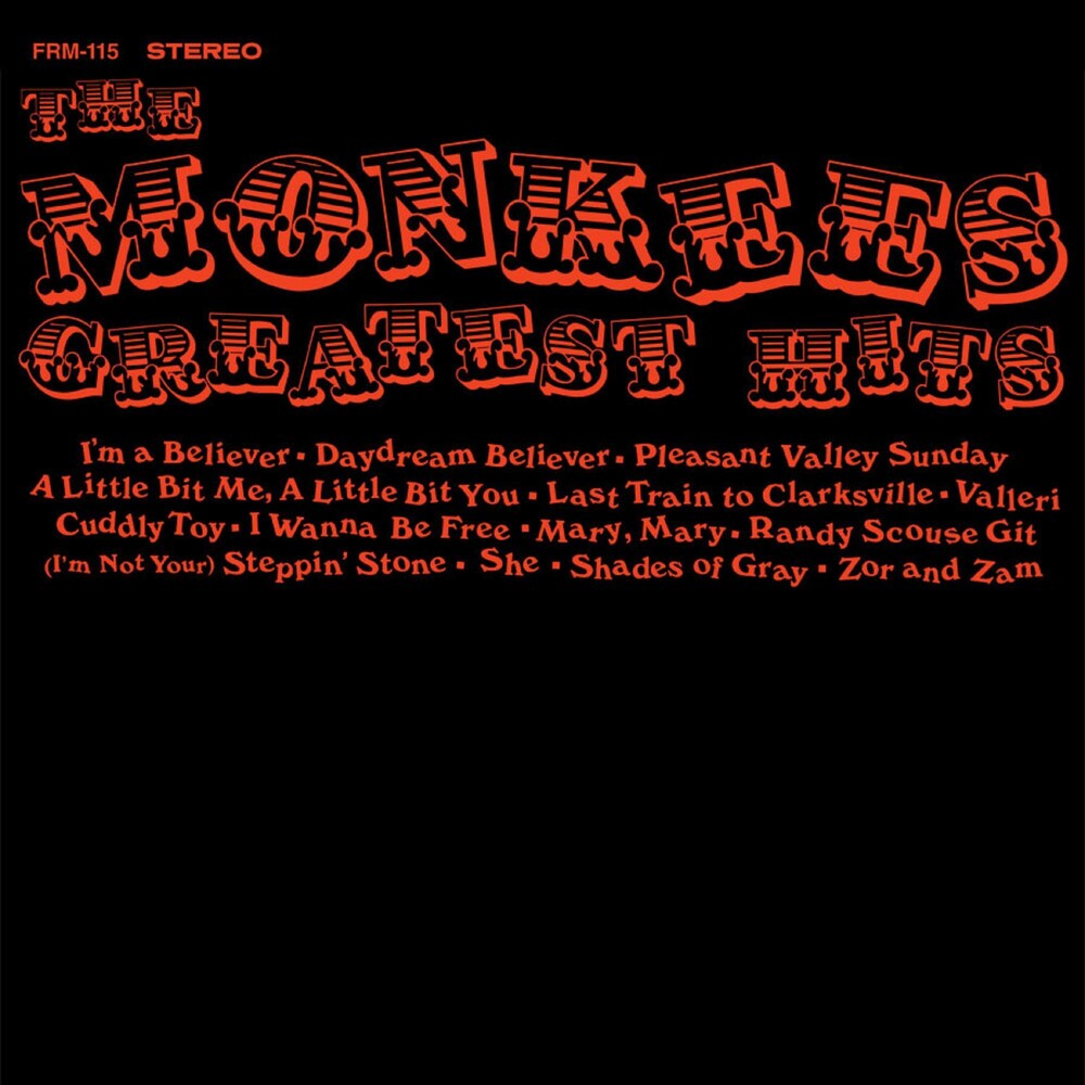 the album cover for The Monkees - Greatest Hits [180 Gram Orange Audiophile Vinyl/Limited Anniversary Edition]