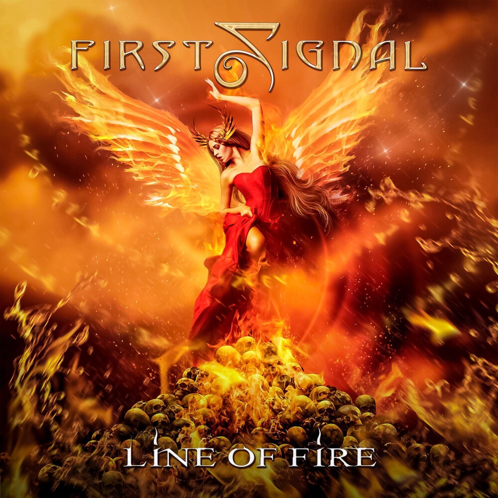 the album cover for First Signal - Line Of Fire