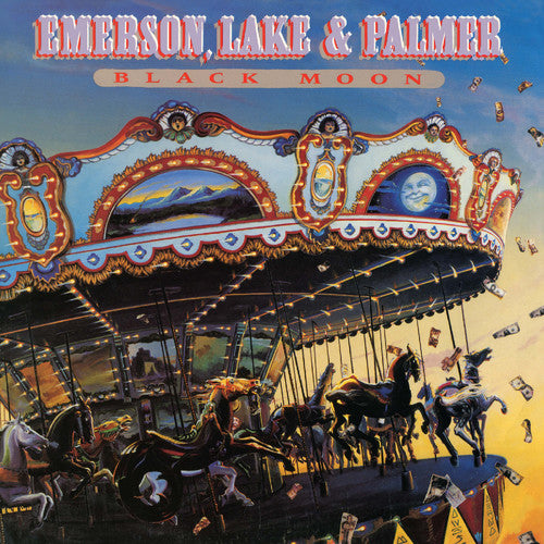 the album cover for Emerson, Lake & Palmer - Black Moon