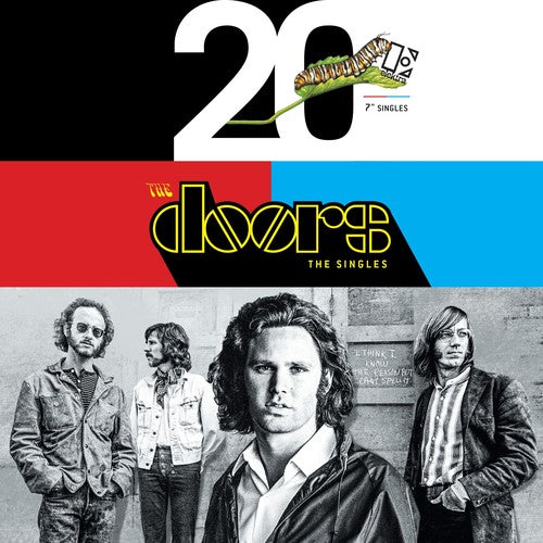 the album cover for The Doors - The Singles [7inch Vinyl Box Set]